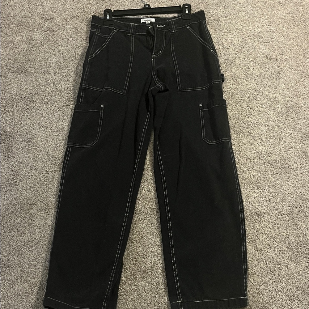 Garage women’s black with white stitching jeans